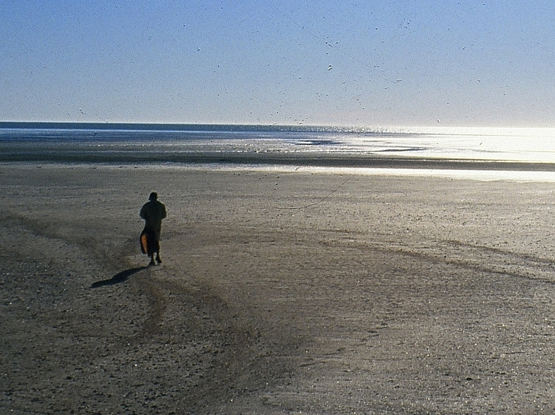 Craig Childs walks in the desert surrounding the Colorado River delta.