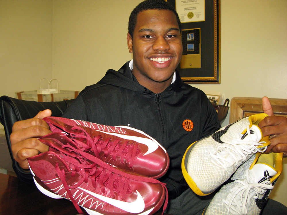 High school student Jon Ledbetter designs his own "NikeiD" sneakers. Ledbetter can post his designs on Nike's website, where other shoppers can also order them.