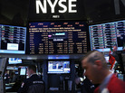 The floor of the New York Stock Exchange. The floor of the New York Stock Exchange.