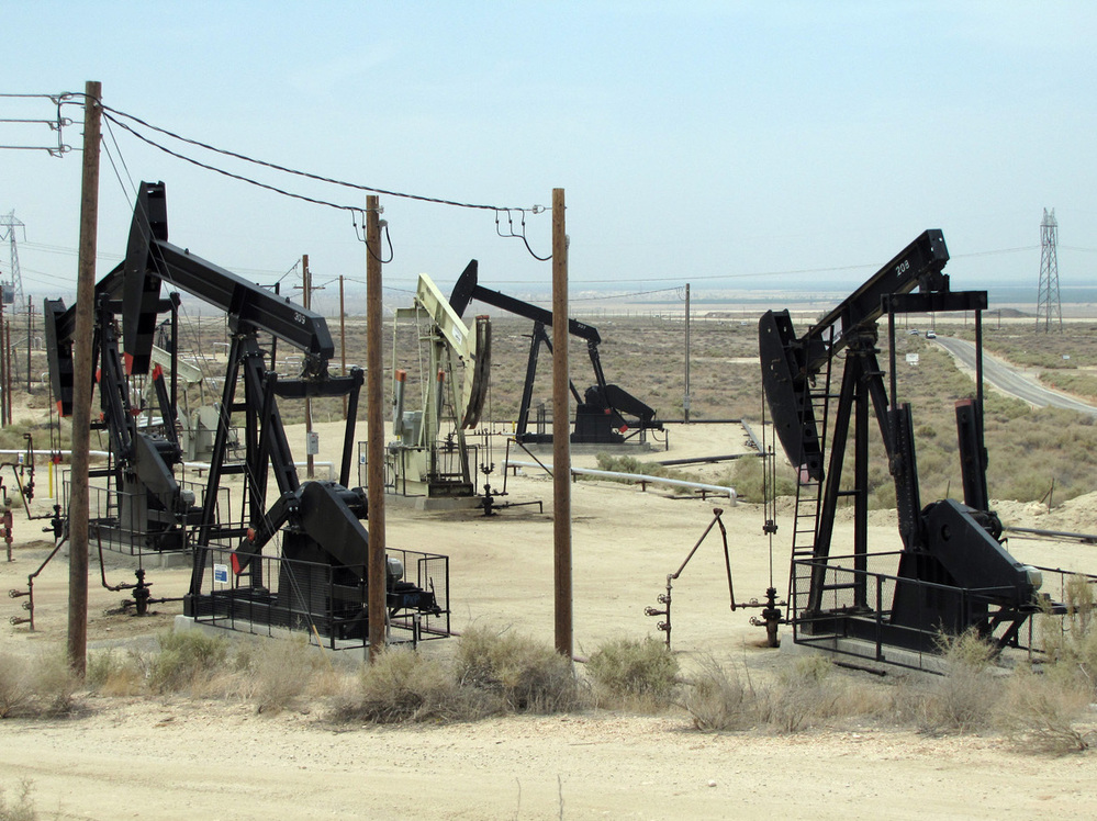 Most hydraulic fracturing in California is done to extract to oil in areas like this field in Kern County. The state is drafting fracking regulations for the first time.