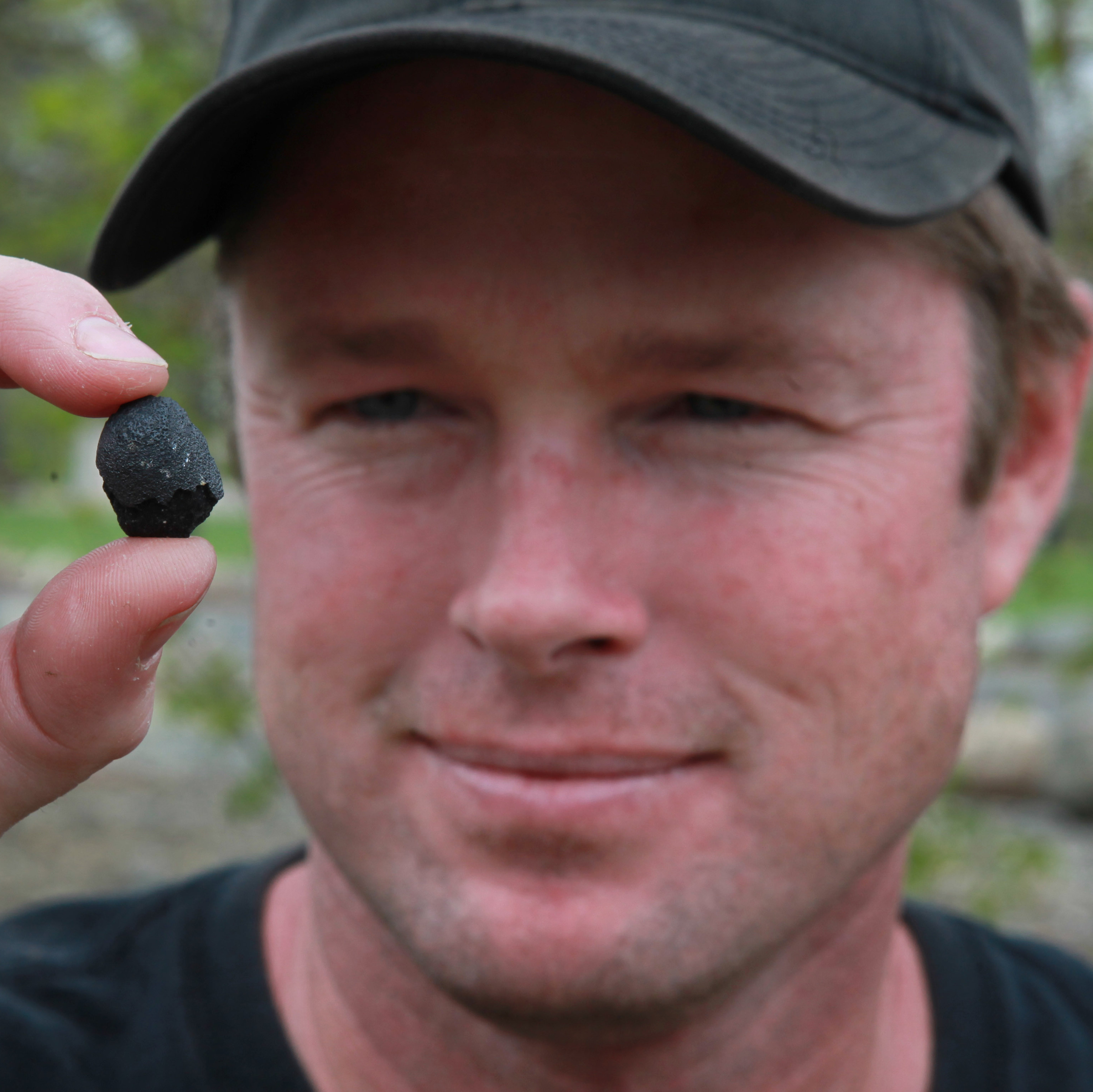 Robert Ward found a piece of the meteorite at a park in Lotus, Calif., on April 25. The 100,000-pound meteorite was blown apart into small pieces as it met the Earth's atmosphere.