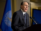 Wayne LaPierre, the National Rifle Association's executive vice president, speaks in response to the Connecticut school shootings, at a news conference in Washington on Friday. Wayne LaPierre, the National Rifle Association's executive vice president, speaks in response to the Connecticut school shootings, at a news conference in Washington on Friday.