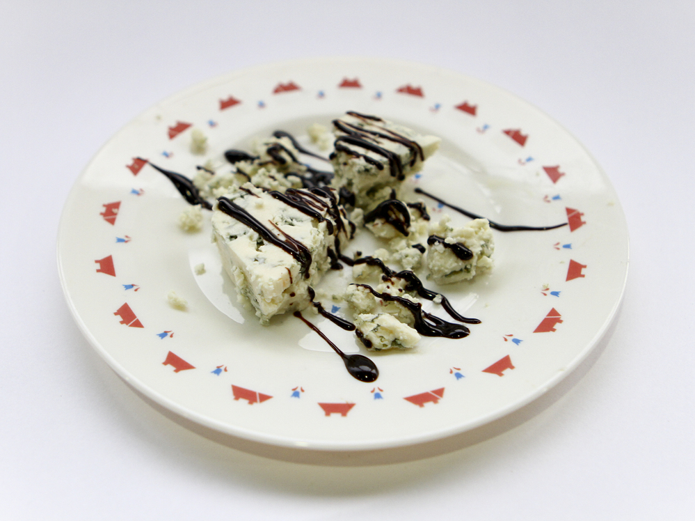 How about some chocolate drizzled over blue cheese?