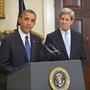 President Obama and Sen. John Kerry, D-Mass., at the White House this afternoon.