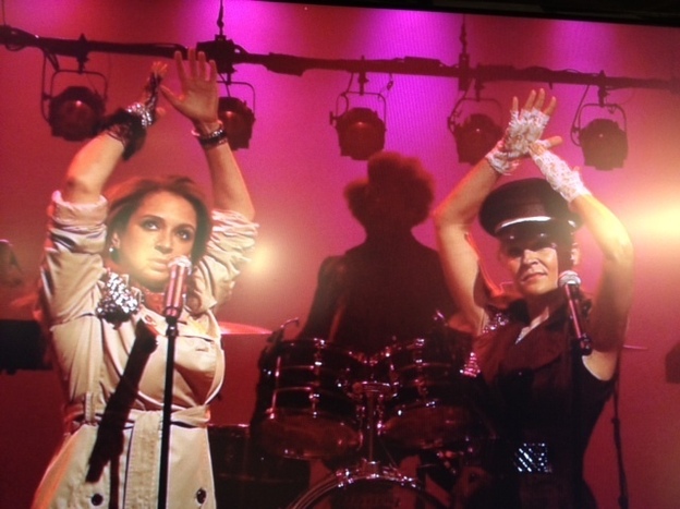 Maya Rudolph (left) and Gretchen Liberum perform as Princess on Late Night with Jimmy Fallon in September.