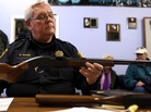 Police Lt. Ray Mesek registers a rifle at a gun buyback event on Saturday in Bridgeport, Conn. Police Lt. Ray Mesek registers a rifle at a gun buyback event on Saturday in Bridgeport, Conn.