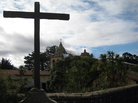 Scaffolding is seen at the basilica at a mission in Carmel, Calif., a sign of its multimillion-dollar seismic retrofit. Scaffolding is seen at the basilica at a mission in Carmel, Calif., a sign of its multimillion-dollar seismic retrofit.