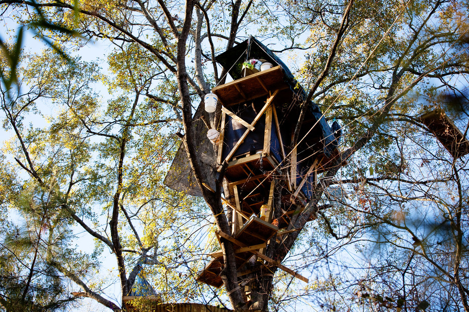 David Daniel, an east Texas landowner, was so determined to block the Keystone XL pipeline from coming through his forest that he built an elaborate network of treehouses eight stories above the ground. David Daniel, an east Texas landowner, was so determined to block the Keystone XL pipeline from coming through his forest that he built an elaborate network of treehouses eight stories above the ground.