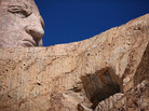 When completed, the Crazy Horse mountain carving will be 641 feet long by 563 feet high. When completed, the Crazy Horse mountain carving will be 641 feet long by 563 feet high.