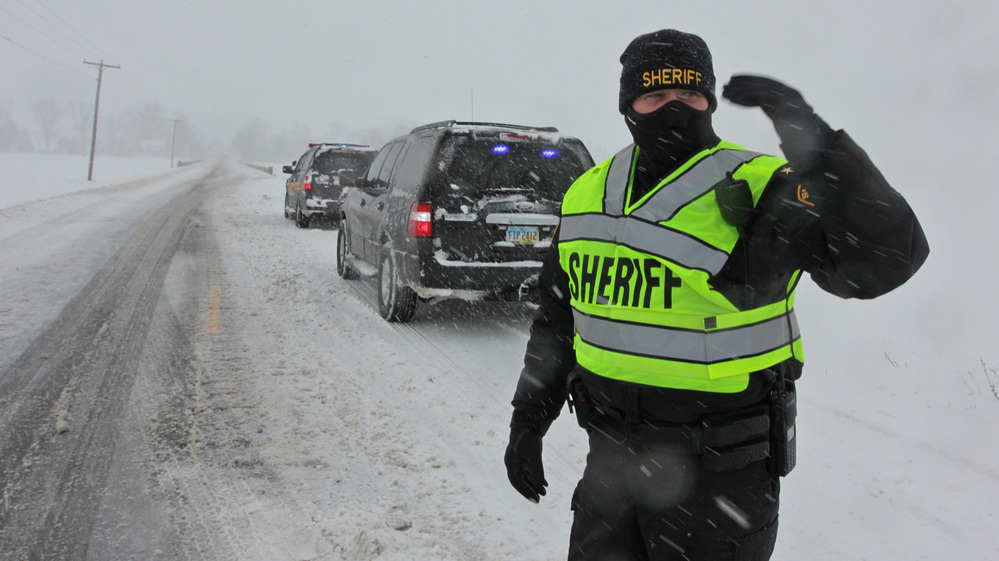 Union County (Ohio) Sheriff Jamie Patton directed traffic around an accident near Marysville on Wednesday, December 26, 2012. Union County (Ohio) Sheriff Jamie Patton directed traffic around an accident near Marysville on Wednesday, December 26, 2012.