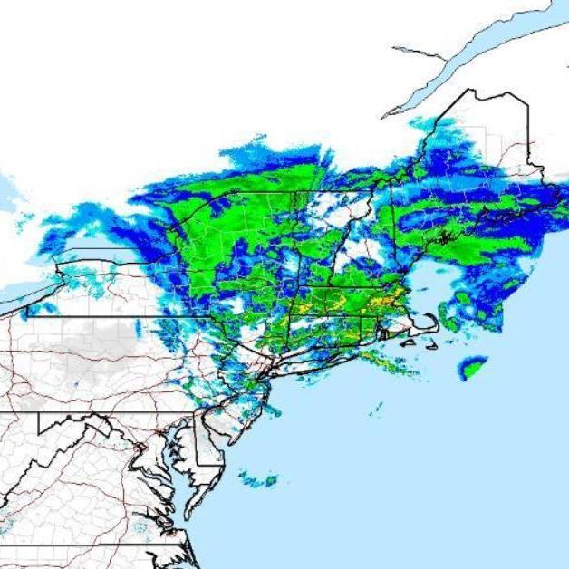 The storm's position around dawn on Thursday.