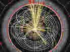 Scientists at the Large Hadron Collider announced the discovery of the Higgs boson on July 4, the long-sought building block of the universe. This image shows a computer-simulation of data from the collider. Scientists at the Large Hadron Collider announced the discovery of the Higgs boson on July 4, the long-sought building block of the universe. This image shows a computer-simulation of data from the collider.