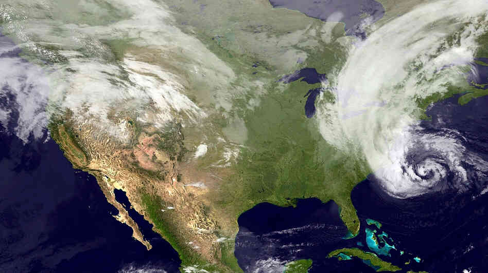 This satellite image from Oct. 28 shows Hurricane Sandy in the Atlantic Ocean before making landfall. This satellite image from Oct. 28 shows Hurricane Sandy in the Atlantic Ocean before making landfall.