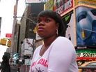 Natisha Laws near her hotel in the middle of Times Square. She and her family were placed at the DoubleTree in mid-November by FEMA. They lost their rental apartment during Superstorm Sandy and have been struggling to recover. Natisha Laws near her hotel in the middle of Times Square. She and her family were placed at the DoubleTree in mid-November by FEMA. They lost their rental apartment during Superstorm Sandy and have been struggling to recover.