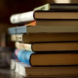 A stack of books.