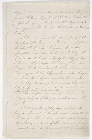 Page 3 of the Emancipation Proclamation.