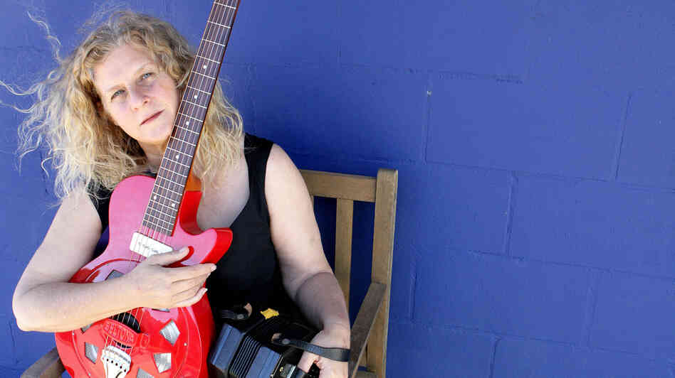 Musician Kristina Olsen says Tibetan prayer flags flying over porches near her home in Venice, Calif., became the inspiration for a song.