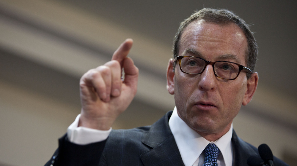 Assistant U.S. Attorney General Lanny Breuer announces a nearly $2 billion money laundering settlement with British bank HSBC on Dec. 11 in New York City.