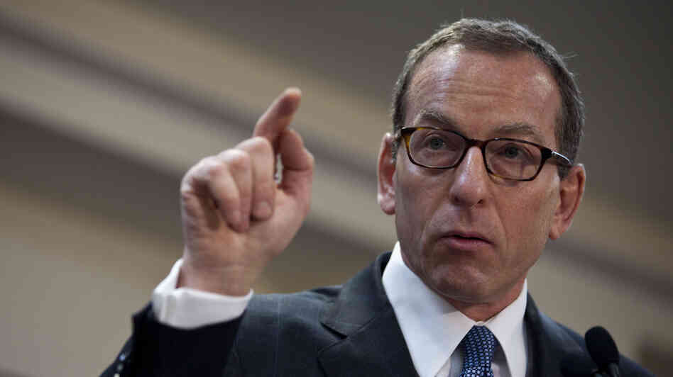 Assistant U.S. Attorney General Lanny Breuer announces a nearly $2 billion money laundering settlement with British bank HSBC on Dec. 11 in New York City.
