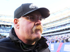 Andy Reid as he left the field Sunday in New Jersey. His last game as head coach of the Philadelphia Eagles was a 42-7 loss to the New York Giants. Andy Reid as he left the field Sunday in New Jersey. His last game as head coach of the Philadelphia Eagles was a 42-7 loss to the New York Giants.