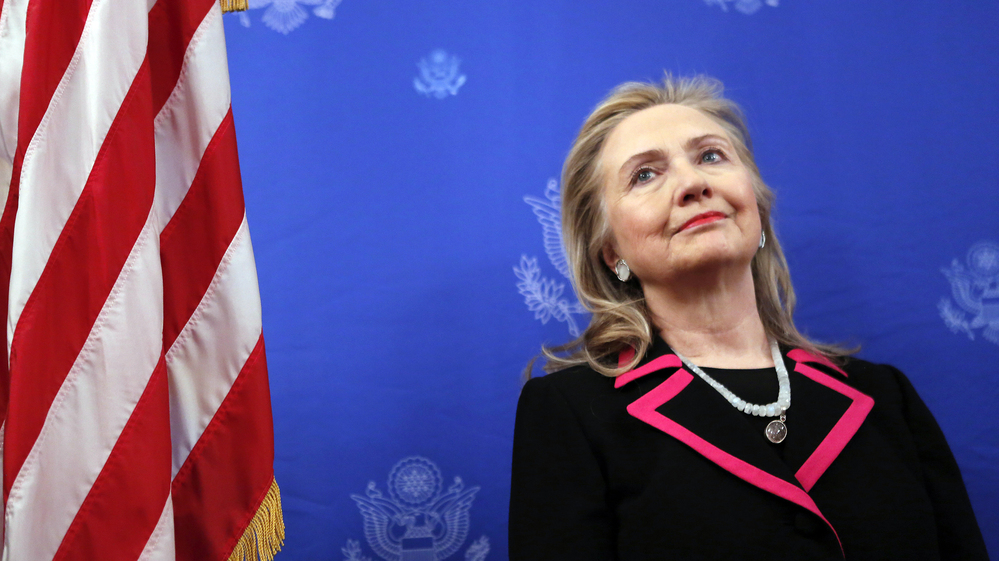 Secretary of State Hillary Clinton on Dec. 4 in Brussels, before she fell ill.