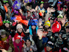 People celebrate the new year following a count-down event at the Summer Palace in Beijing. People celebrate the new year following a count-down event at the Summer Palace in Beijing.