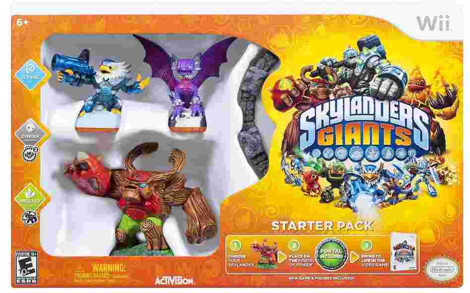 The box of the starter kit of Skylanders Giants.