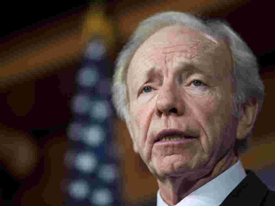 Sen. Joe Lieberman, I-Conn., speaks on Capitol Hill on Dec. 31, 2012.