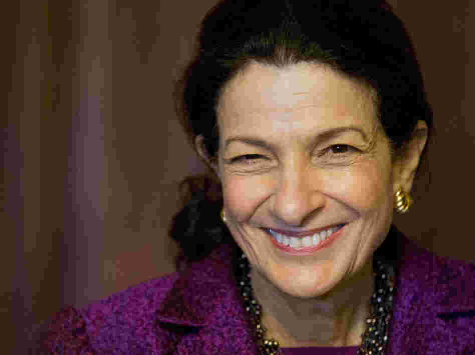 Sen. Olympia Snowe, R-Maine, delivers her farewell speech to the Senate last month.