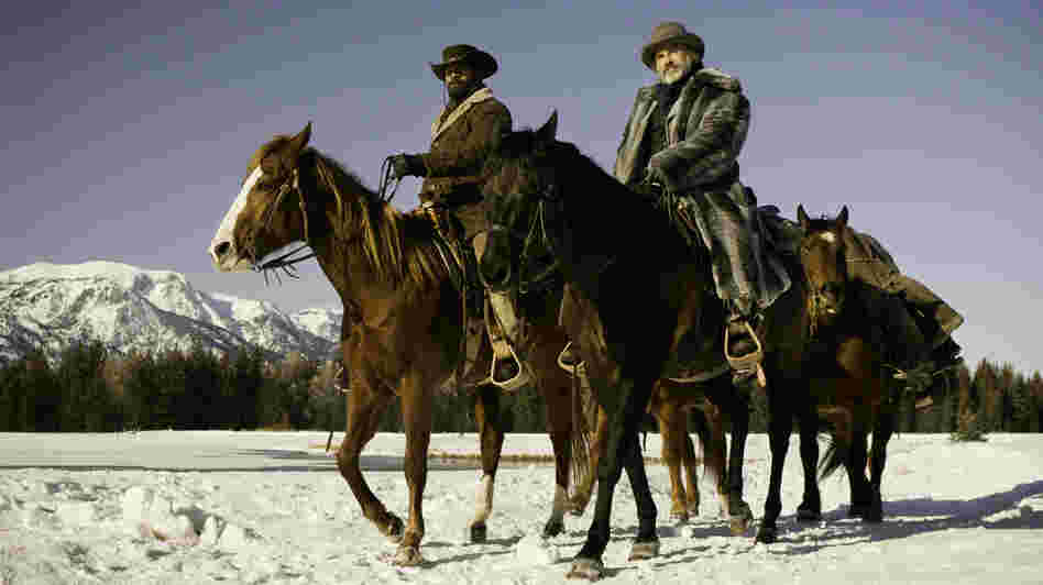 Christoph Waltz and Jamie Foxx star in Tarantino's new spaghetti western-inspired film, Django Unchained.