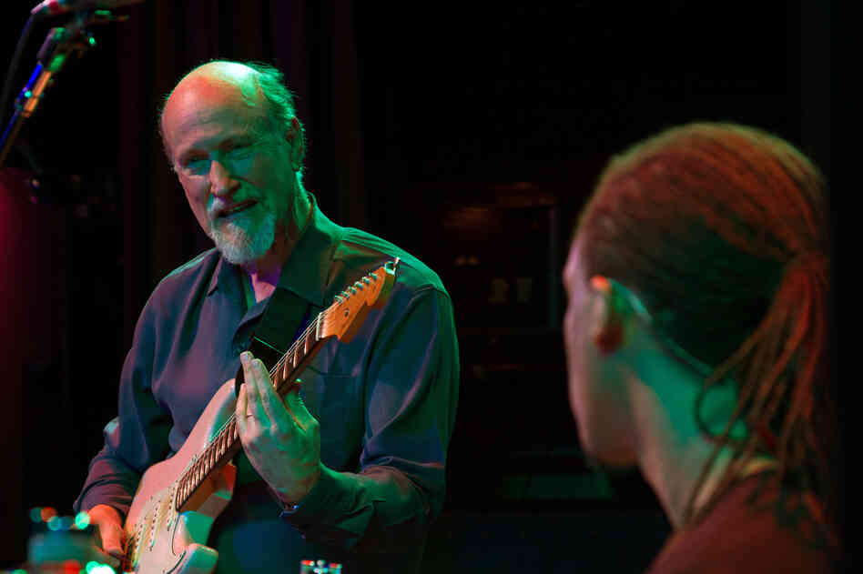 John Scofield with drummer Louis Cato. John Scofield with drummer Louis Cato.