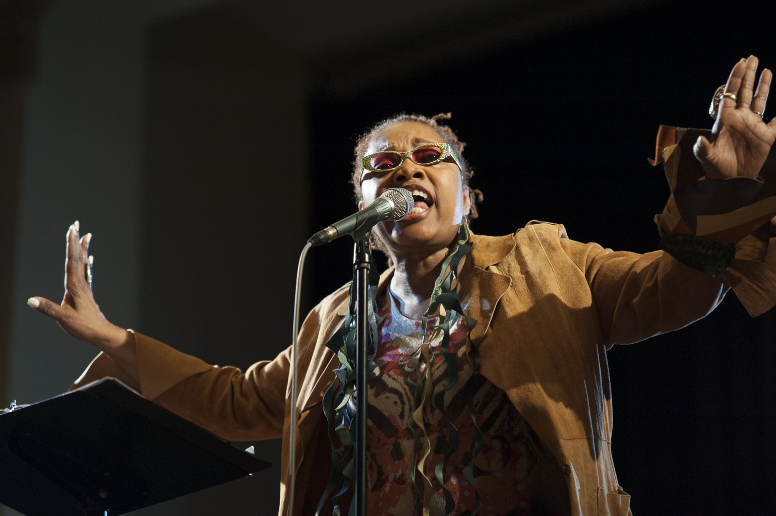 Dee Alexander salutes Jimi Hendrix during her Funkin' With Electric Soul show.
