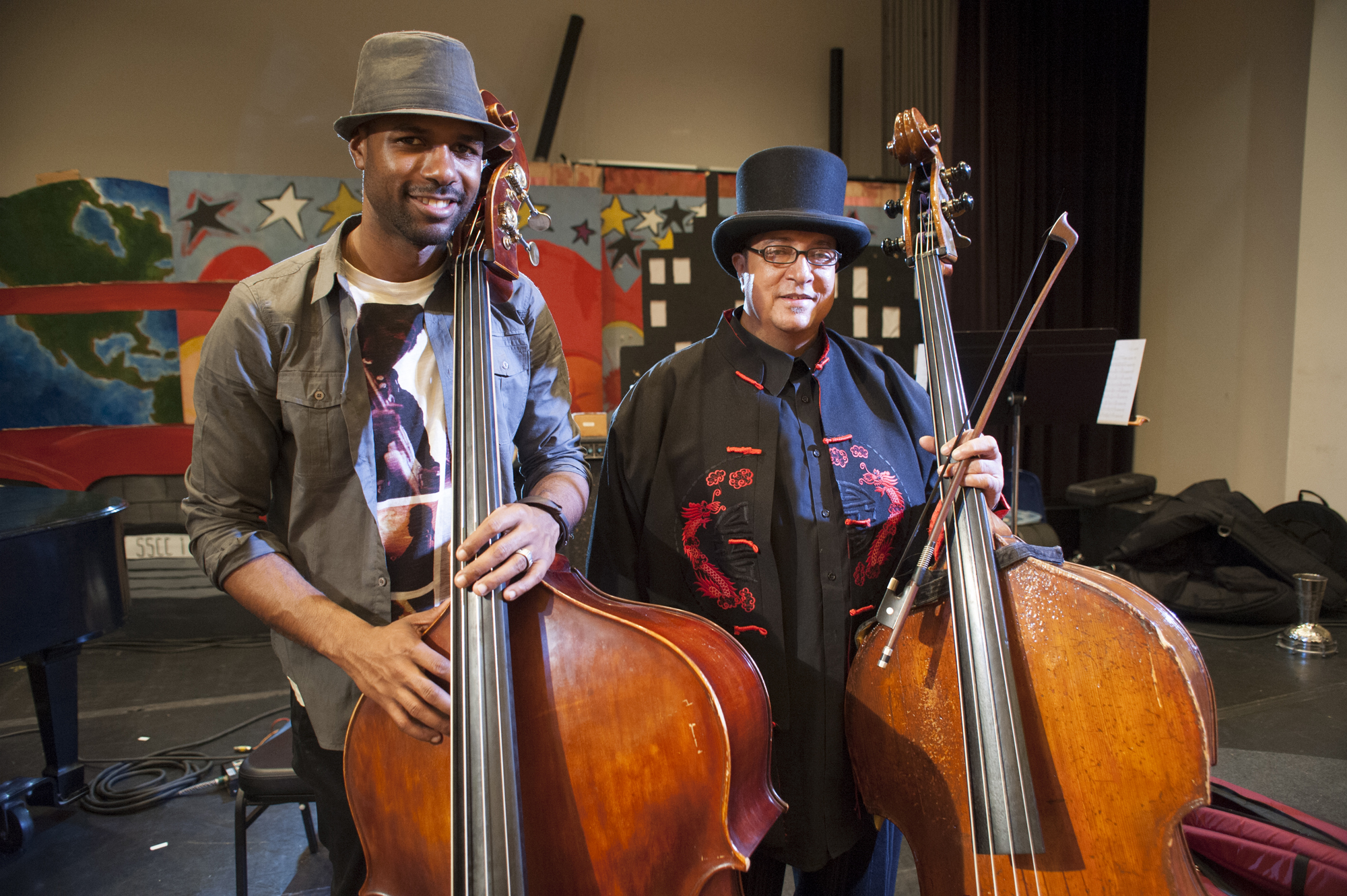 Junius Paul (left) and Harrison Bankhead both played bass.