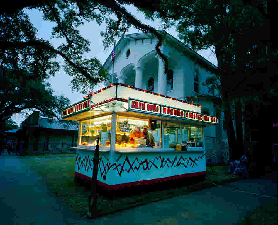 Nacho stand in front of the American Legion building, Mobile.