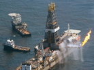 The Transocean Discoverer Enterprise drill ship collects oil from the site of the Deepwater Horizon oil well as workers try to stem the flow of the spill in the Gulf of Mexico, June 12, 2010. The Transocean Discoverer Enterprise drill ship collects oil from the site of the Deepwater Horizon oil well as workers try to stem the flow of the spill in the Gulf of Mexico, June 12, 2010.
