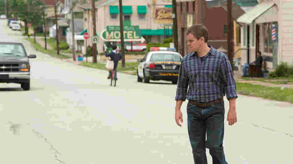 Matt Damon's character in the movie Promised Land comes to town to convince a landowner to allow a gas company to drill on his property.