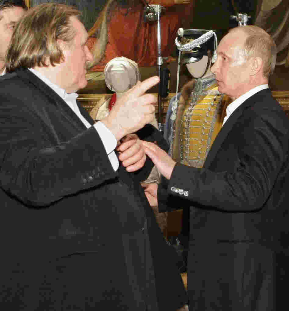 French actor Gerard Depardieu (left) and Russian leader Vladimir Putin in St. Petersburg in December 2010.