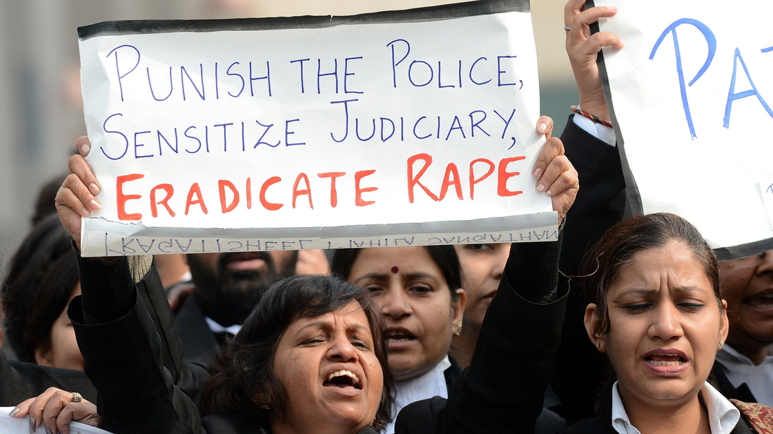 Protests continue, such as in New Delhi today.