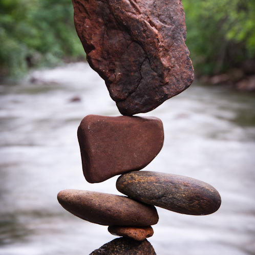Stone balancing art created by Gravity Glue.