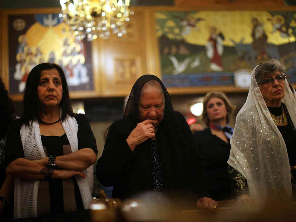 Egyptian Coptic Christians celebrate Christmas Nativity Liturgy, the start of Christmas, at the Coptic Orthodox Church of St. George in Brooklyn last January.