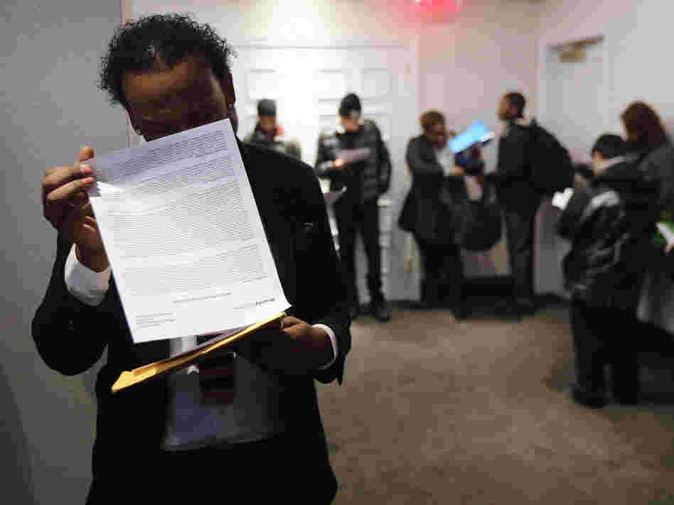 Looking for work: The scene at a "diversity job fair" in Manhattan last month.