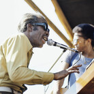 Professor Longhair performs at the New Orleans Jazz & Heritage Festival, circa 1970.