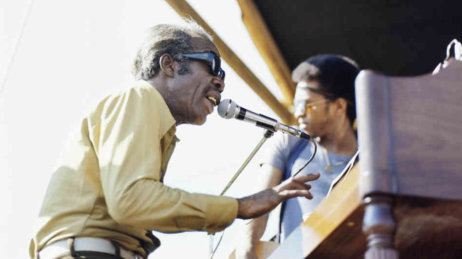Professor Longhair performs at the New Orleans Jazz & Heritage Festival, circa 1970.