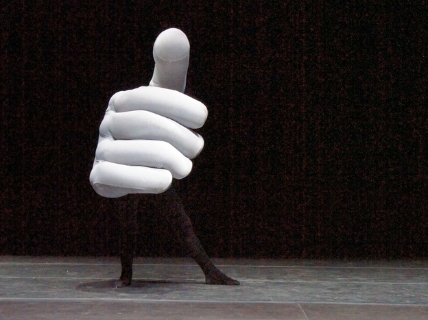 Troupe member Philipp Egli says the genius of Mummenschanz lies in simplicity. The most beautiful pieces, he says, start with black space and some people on stage.