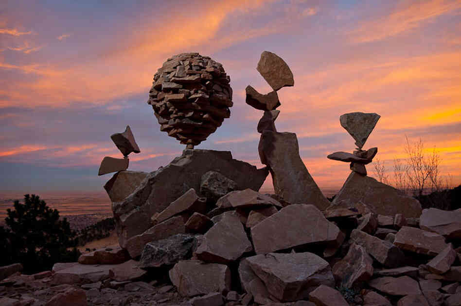 Stone balance art by Gravity Glue