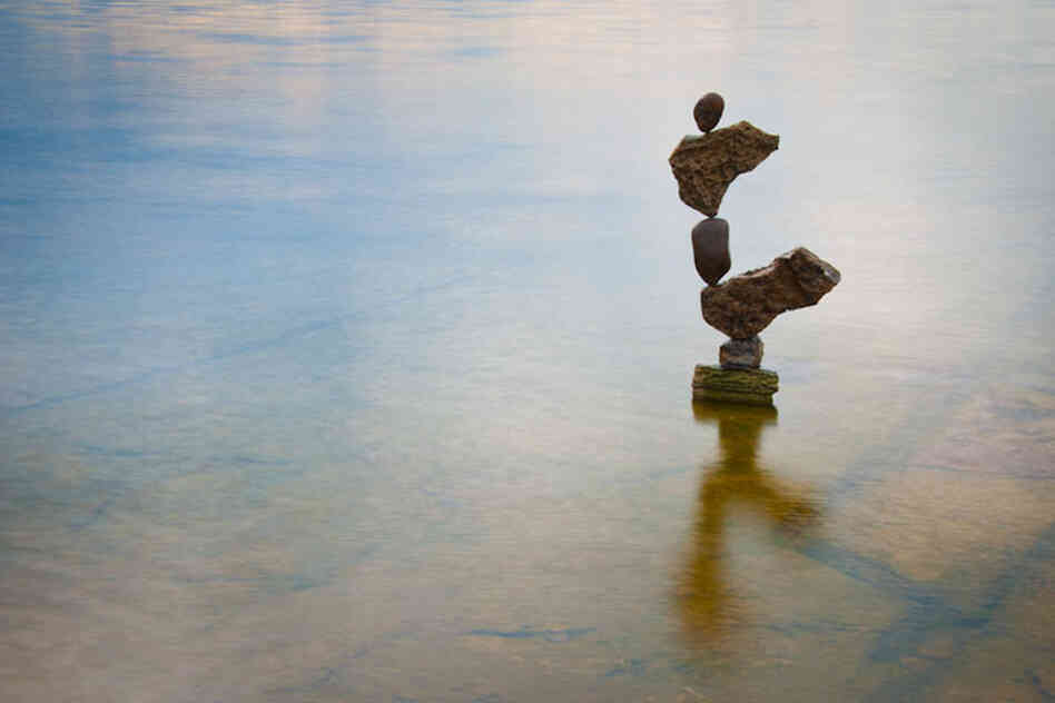Stone balance art by Gravity Glue