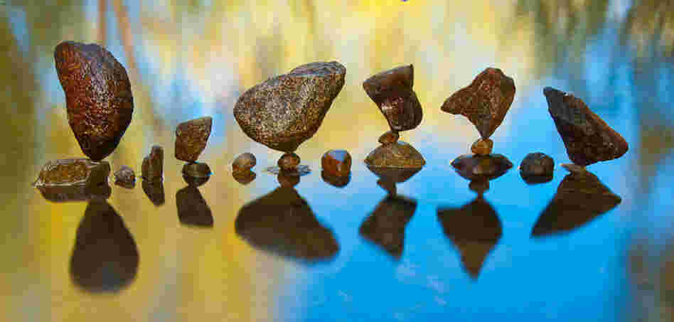 Stone balance art by Gravity Glue