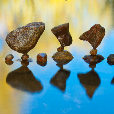 Stone balance art by Gravity Glue