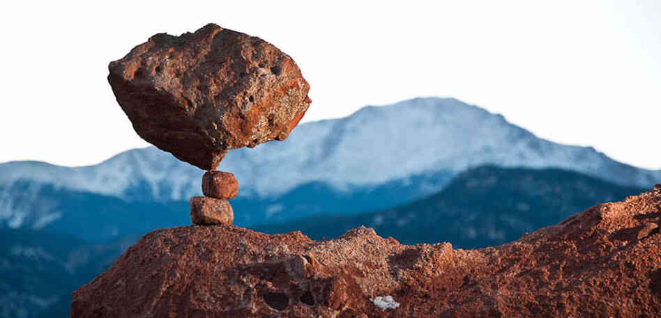 Stone balance art by Gravity Glue