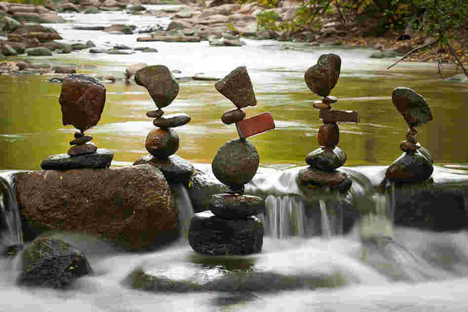 Stone balance art by Gravity Glue